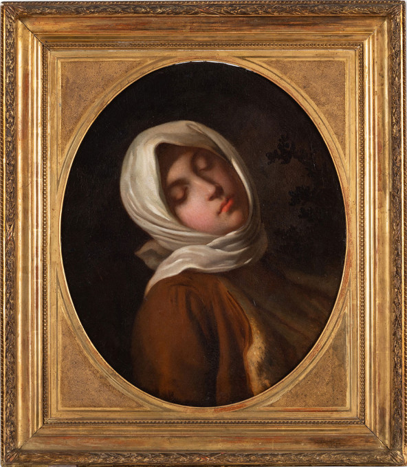 Téofil Antar Kwiatkowski, Jeune polonaise saisie par le froid, 1842, Paris, huile sur toile