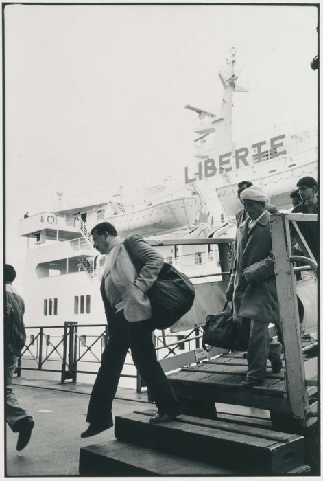 Marseille mars 1988, arrivée du ferry boat “Le Liberté” en provenance d’Alger. Jacques Windenberger