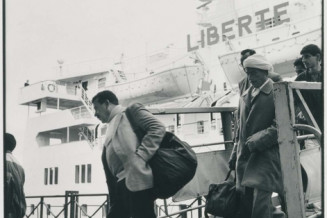 Marseille mars 1988, arrivée du ferry boat “Le Liberté” en provenance d’Alger. Jacques Windenberger